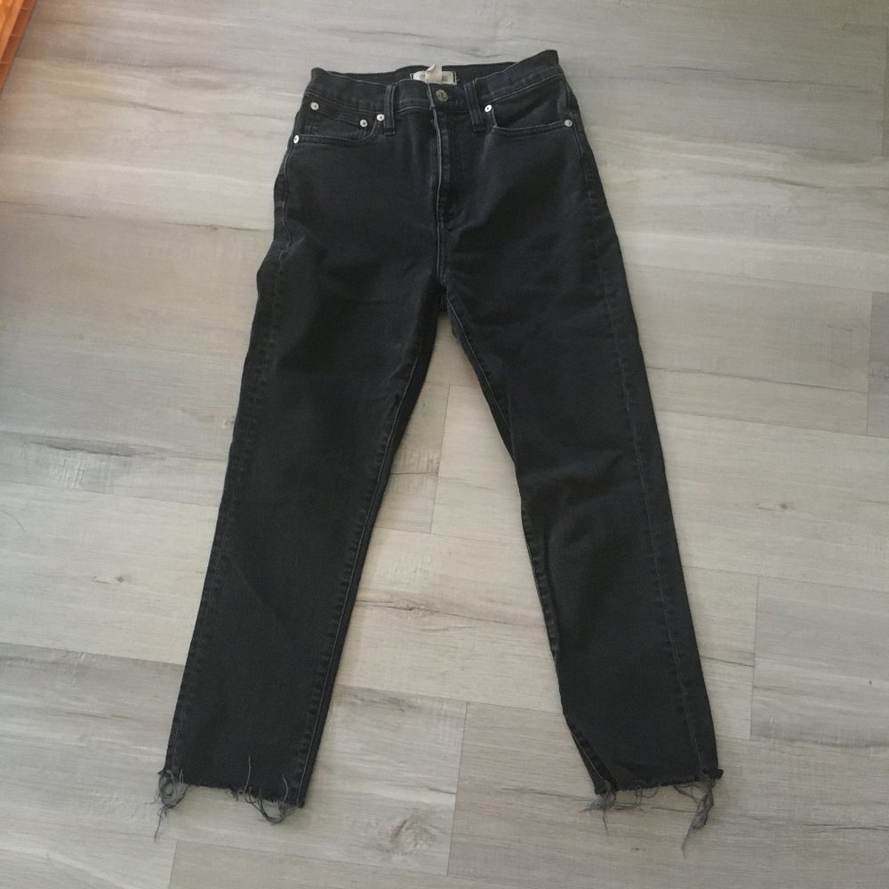Madewell High Rise Slim Crop Boyjean in Lunar Wash, size 24